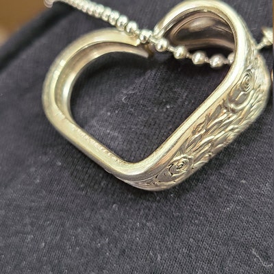 Rose Heart Necklace, Silverware Necklace, Spoon Jewelry, Wedding ...