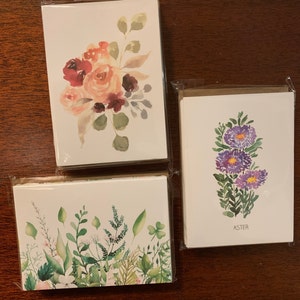 Lavender Card Set . Watercolor Flowers Note Cards . Floral - Etsy
