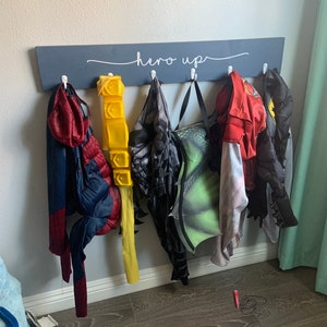 3D Kids Dress up Rack 36 Kids Costume Rack Hero up Sign Playroom