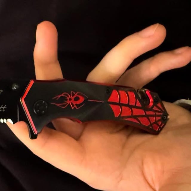 Personalized SPIDERMAN Pocket Knife Groomsmen Birthday Gift for