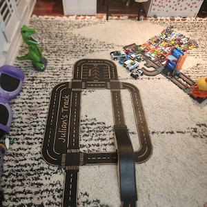 Wooden car track - Road Track - Toddler Gift for Kids - Personalised Baby Boy Gift - Road Track for HotWheels - Toddler Gift - Wooden toys