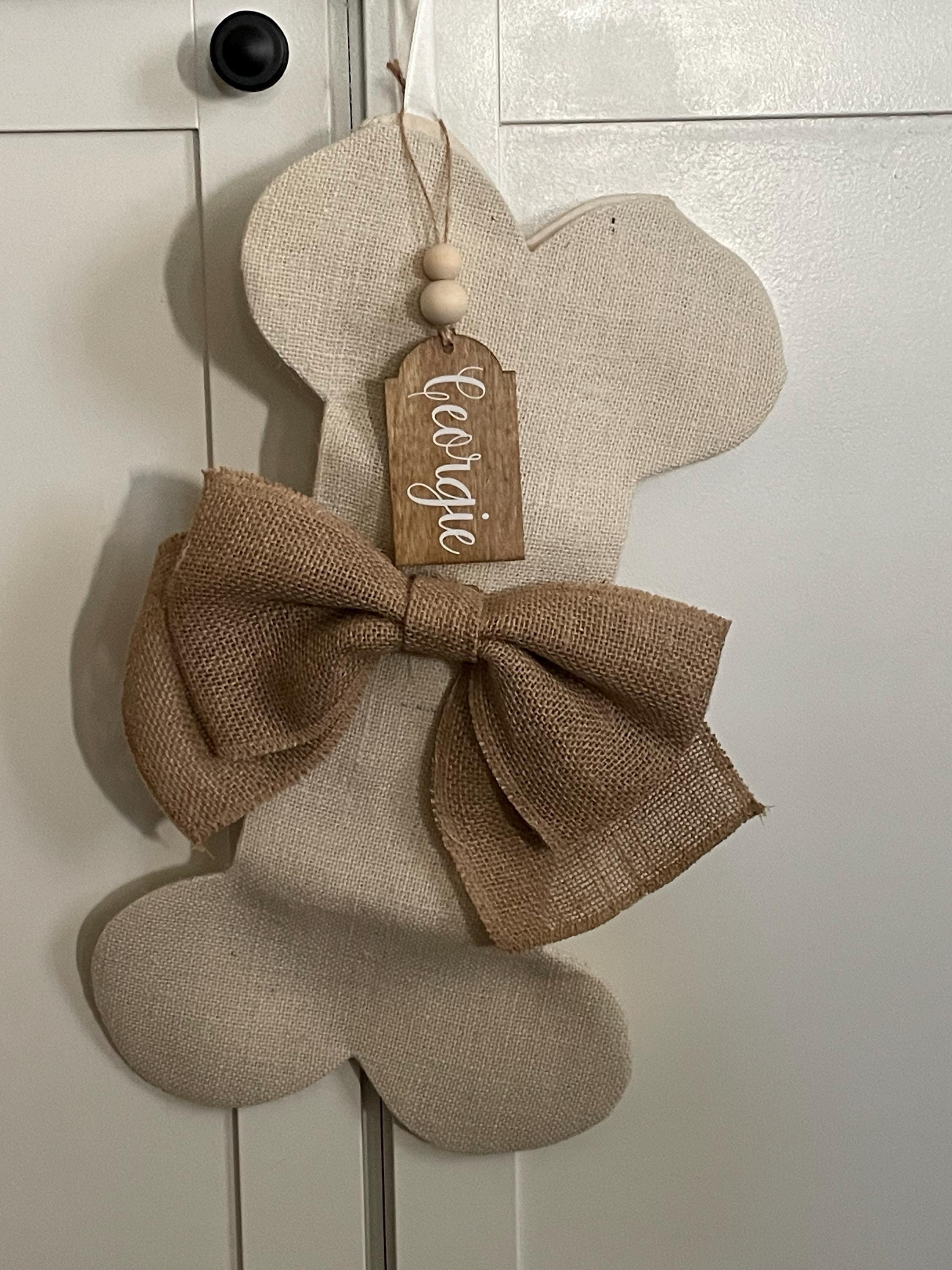 Dog Bone Christmas Stocking - Personalized Pet Stocking