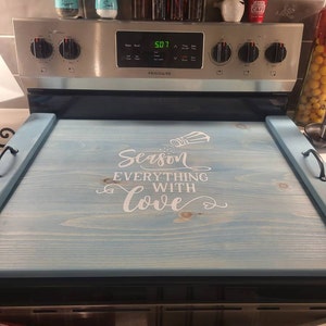 Farmhouse Stove Top Oven Cover Noodle Board, Stove Cover, Serving Tray –  JensenEden Farmhouse Decor