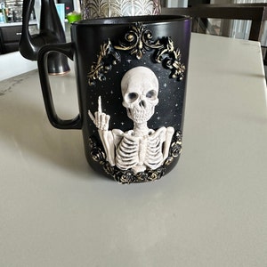 Skeleton Mug | Skull Mug | FU Black | Supernatural | Horror Skeleton Mug | Skull Mug | FU Black | Supernatural | Horror