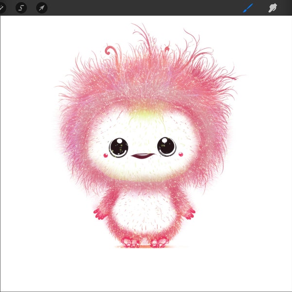 100 Procreate Monsters Stamp Brushes | Procreate Cute Monster ...