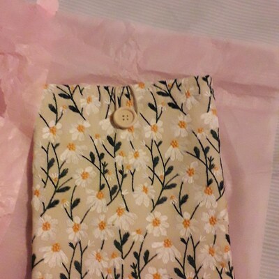 Floral Book Sleeve With Pocket, Padded Book Cover, Flower Book Jacket