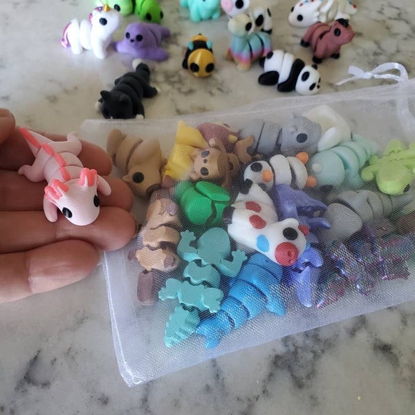 3D Printed Flexible Fidget Toy, Cute 3D Print Miniatures, Assorted Baby ...