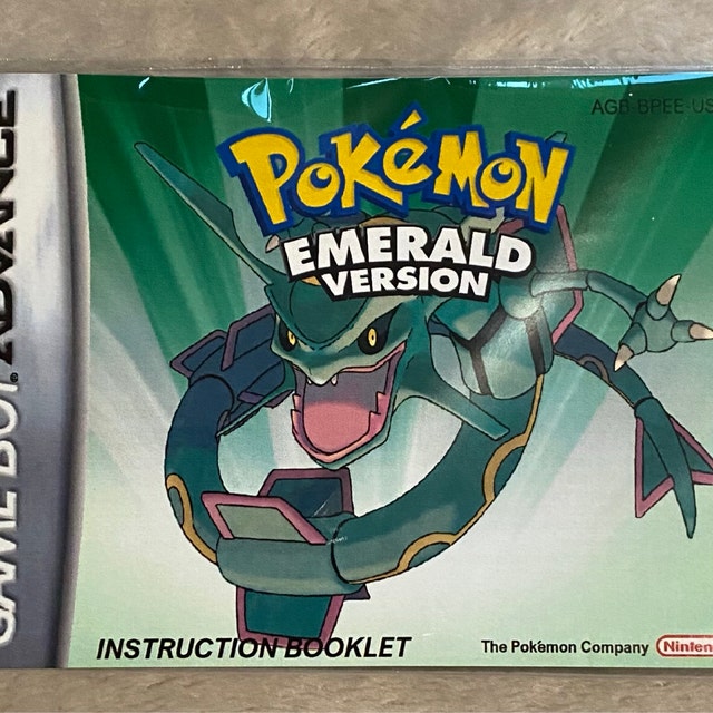 Pokémon Emerald Gameboy Advance Box Manual & Tray - NO GAME Pokémon Emerald Gameboy Advance Box Manual & Tray - NO GAME