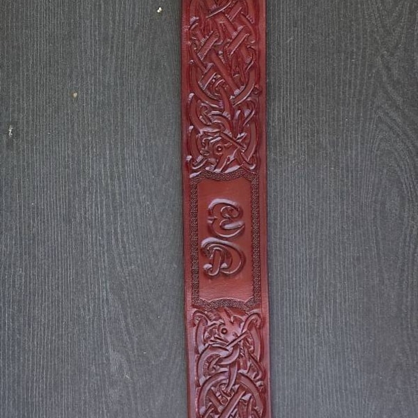 Carved Leather Strap