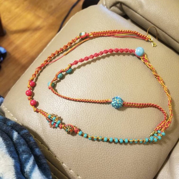 Micro Macrame Tutorial - Leaves - Bracelet Pattern - Beaded Macrame ...