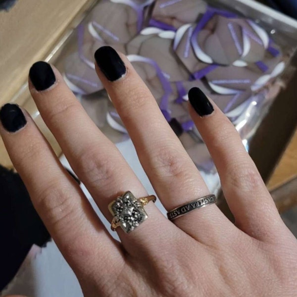 Womens per Aspera Ad Astra Ring - Through Hardships to the Stars ...