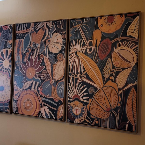 Premium Framed Wall Art Set of 2 Vintage Countryside Forest Tree