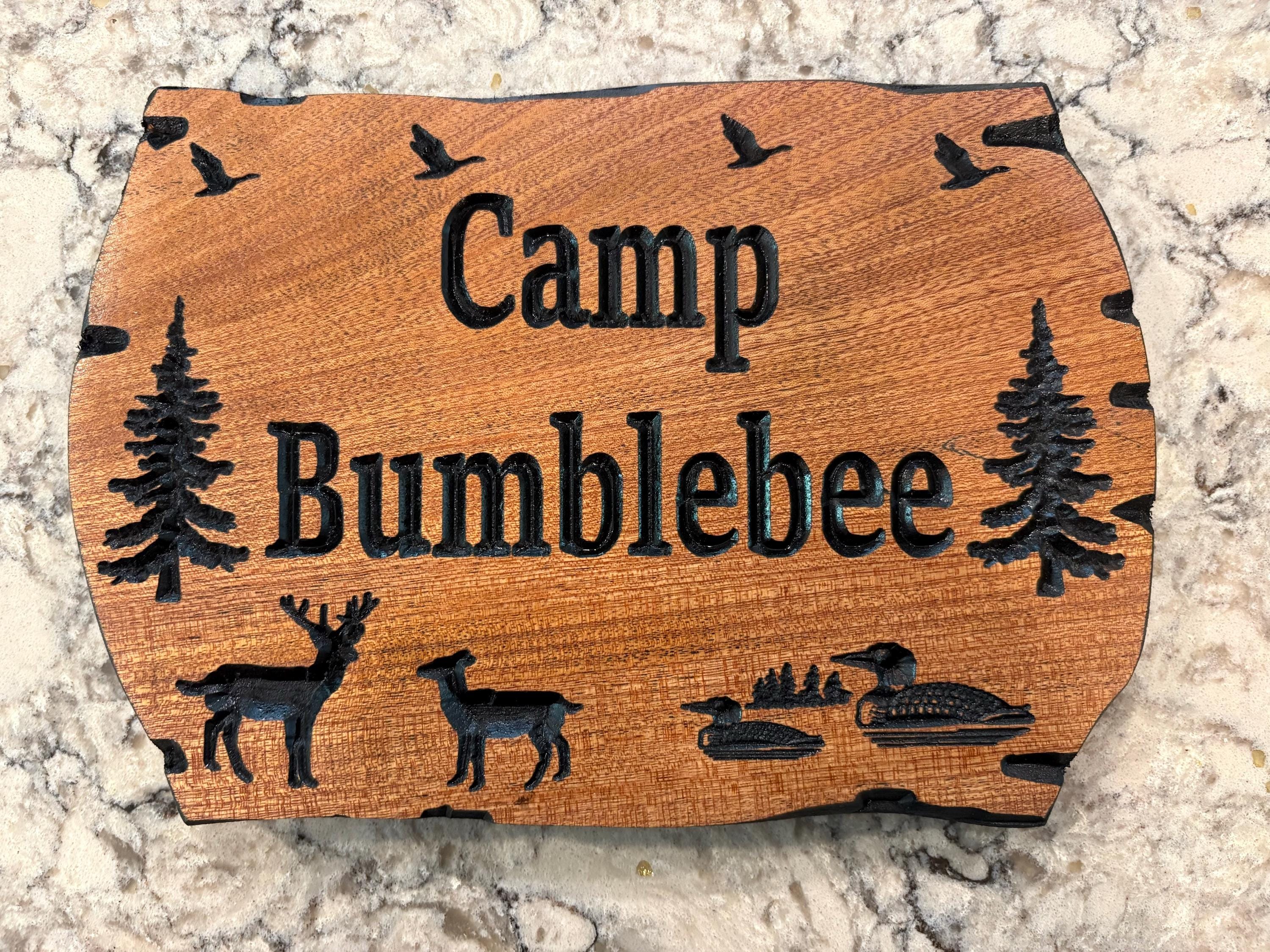 Custom Wooden Signs, Large Outdoor Sign, Rot Resistant Wood, Nature Inspired Cabin And Camp Sign, Rustic Design, Wildlife Lodge Plaque