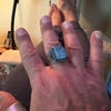925 Sterling Silver Surah Al-Inshirah Islamic Men's Ring With Tightening Amber Stone - Turkish Made