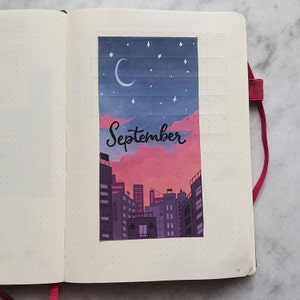 Planner Monthly Kit Printable 3 Pages Night Sky Theme - Etsy