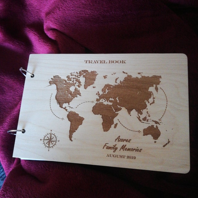 Personalized Travel Book Wanderlust Gift 5th Anniversary Gift