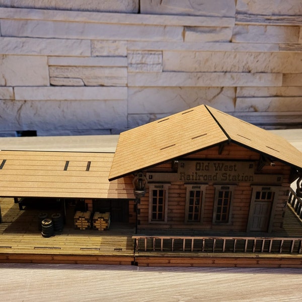 Wild West Railroad Train Station Files for Laser Cut (SVG, XCS, DXF ...