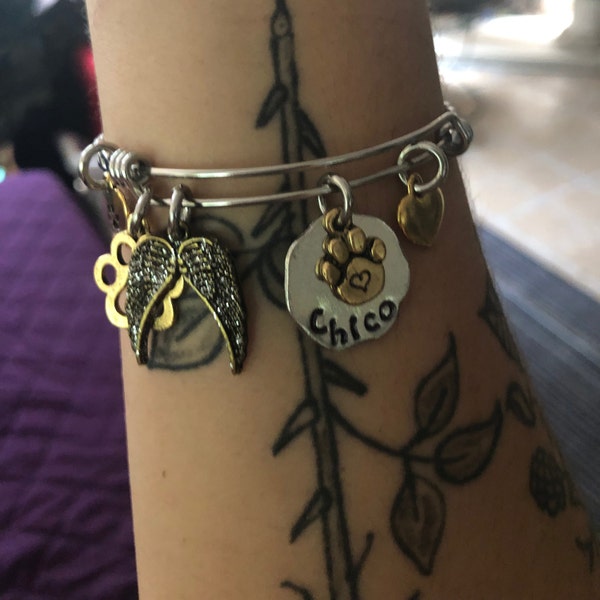 Dog Memorial Bracelet, Pet Memorial Jewelry, Pet Loss, Loss of Dog, Fur ...