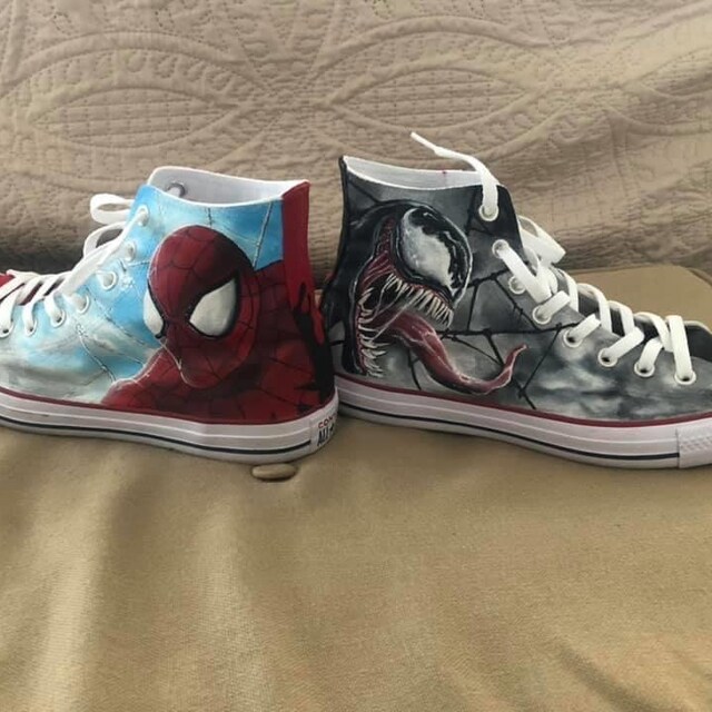 Tênis Sneaker Estilo All Star Preto Venom: Venom Simbionte Marvel