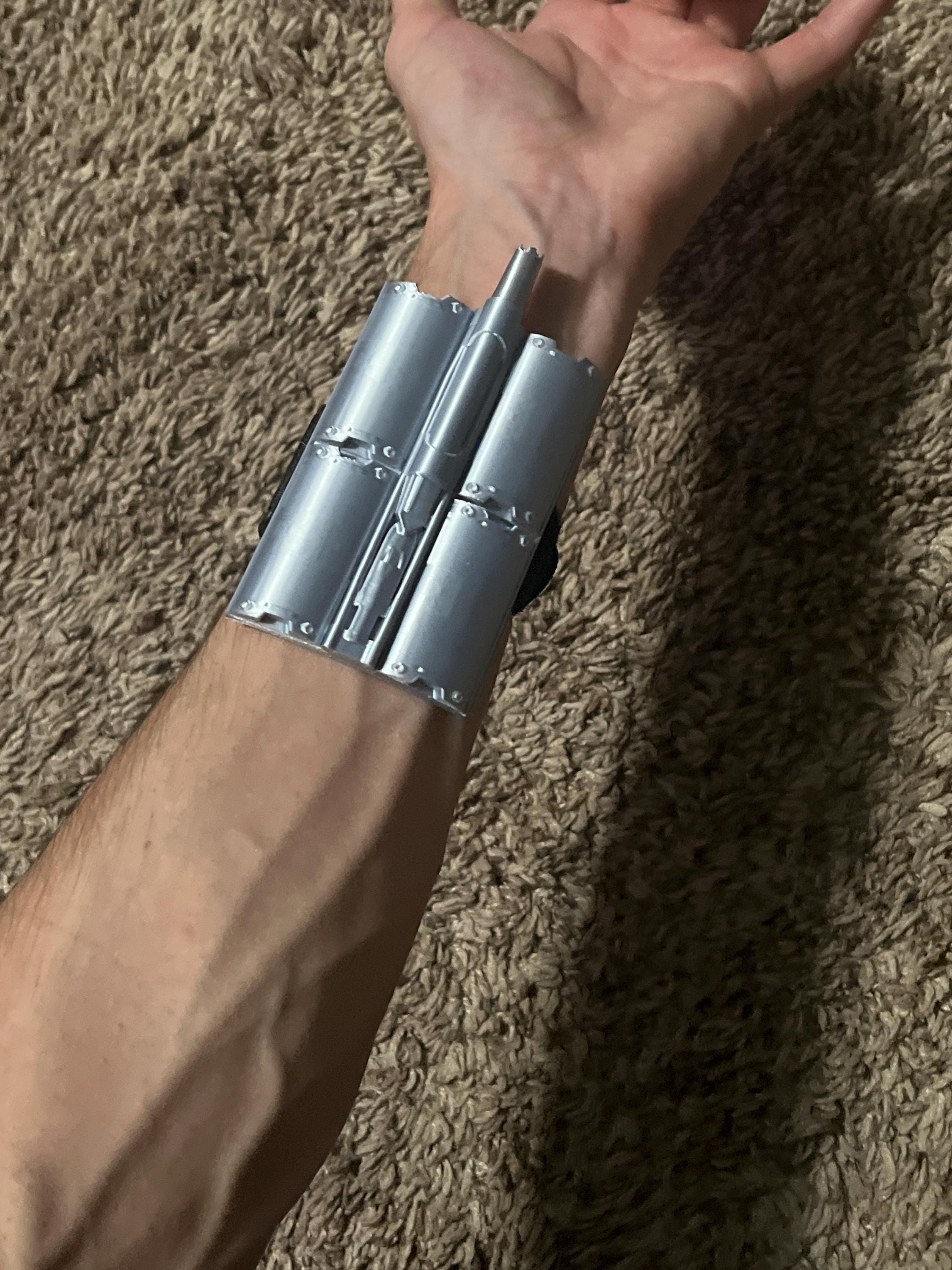 Customer photo of Spider-Man: Brand New Day inspired Web Shooter x2(Pair) - Screen-Accurate Cosplay Prop | Magnetic Cartridges + Hidden Wristband Mount