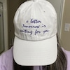 Tech Design Infinity Symbol Baseball Cap - Embroidered Cotton Adjustable Dad Hat, White - View #4