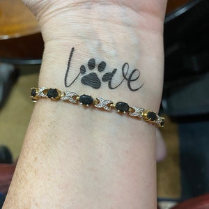 Love Paw Print Temporary Tattoo / Dog Tattoo - Etsy