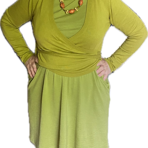 Colibrí Wrap Sweater Organic Cotton Wrap Lightweight Wrap Around Sweater Tie Around Full Sleeve ...