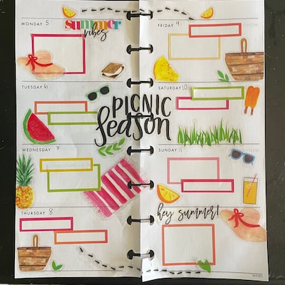 SKINNY HALF SHEET Happy Planner Printable Inserts, Monthly Undated ...