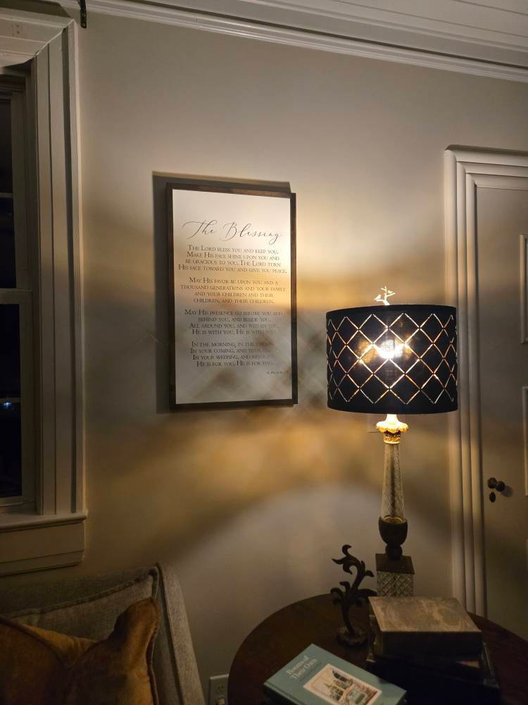 The Blessing, Song Lyrics, Christian Wall Art, Scripture Wall Decor, Wood Framed Signs, May His Favor Be Upon You