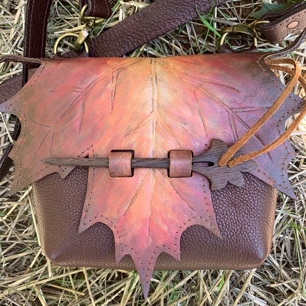 The Original Maple Leaf Belt Bag Pattern Tutorial - Elven Hip Bag - DIY ...