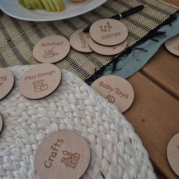 Toy Box Storage Tags - Wooden Trofast Labels - Playroom Decor ...