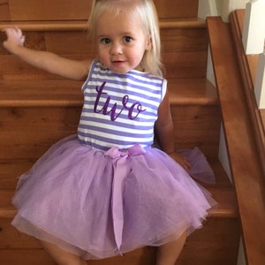 Second Birthday Outfit Dress With Purple Glitter and Purple - Etsy