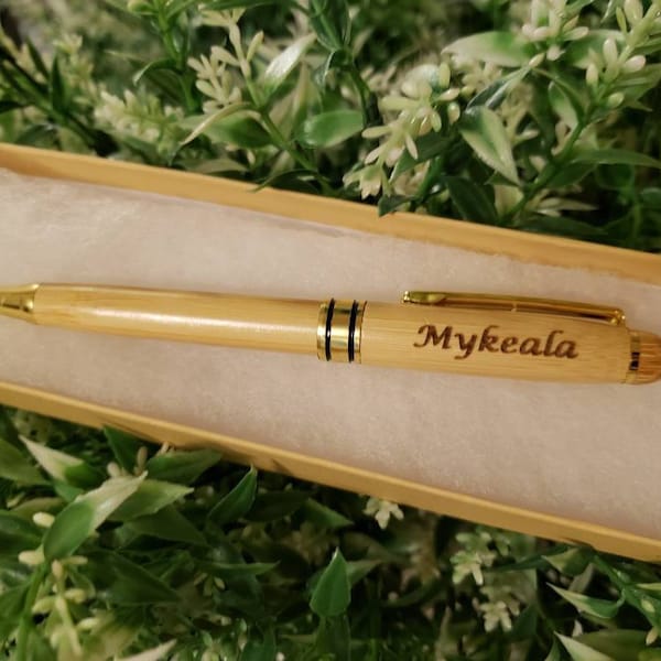 Personalized Engraved Wood Pen, Custom Wooden Ballpoint Pens ...
