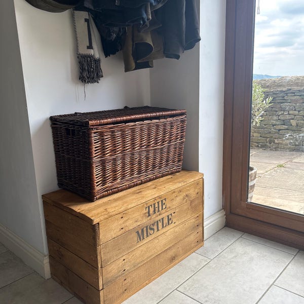Rustic Storage Box With Rope Handles. Rope Handles Are for Aesthetic ...