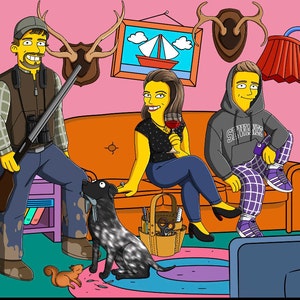 Simpsons Portrait Custom Family Cartoon Portrait Yellow - Etsy