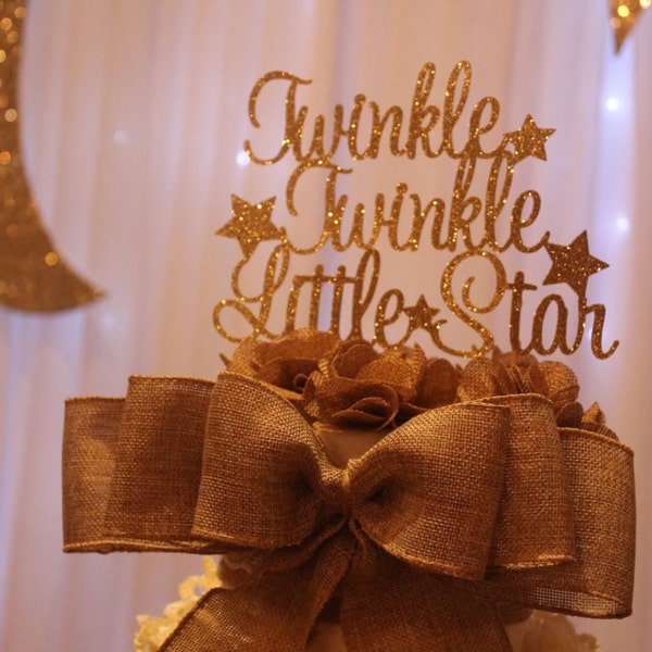 Twinkle Twinkle Little Star Cake Topper / Gender Reveal Cake Topper ...