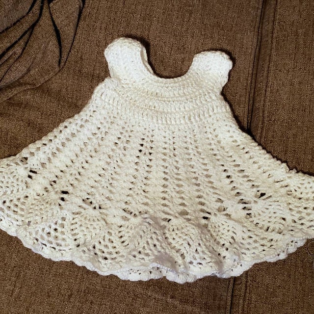 A customer's finished Sophia Heirloom Dress Crochet Pattern