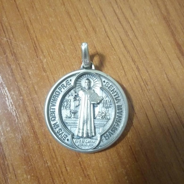 Miraculous Medal Of Our Lady Of Graces Pendant Necklace - 58cm Stainless Steel, Silver