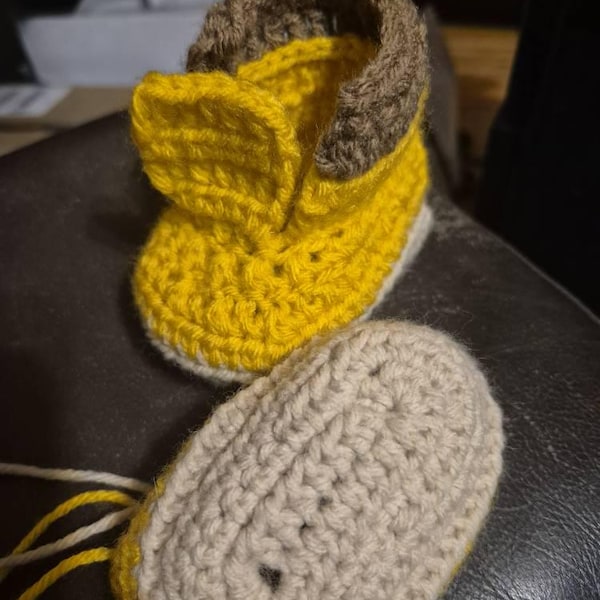 Work Boot Patterns CROCHET PATTERN Baby Work Boots, Pattern Sizes 0-9 Months, Baby Shower ...