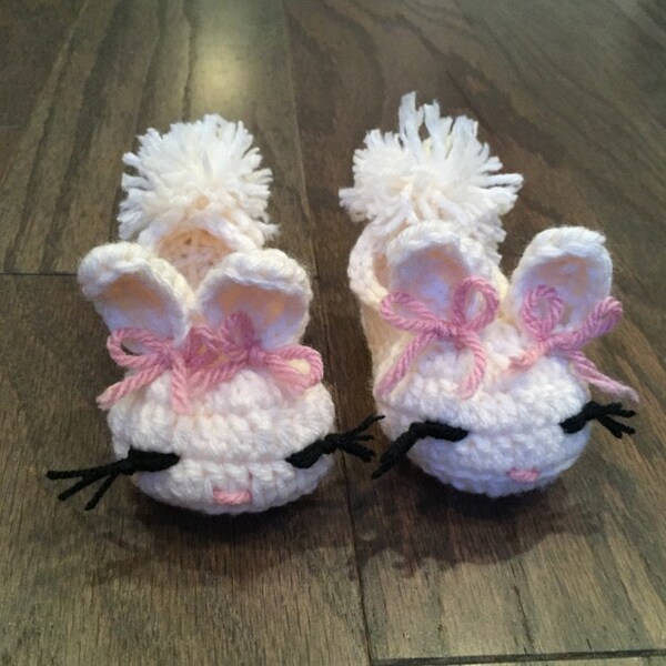 CROCHET PATTERN #204 Baby Booties Bunny Slipper - Instant Download ...