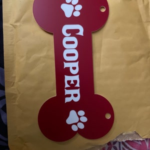 Dog Name Plate Crate Pet Tag Doghouse Sign Kennel Pet Name Pet ID ...