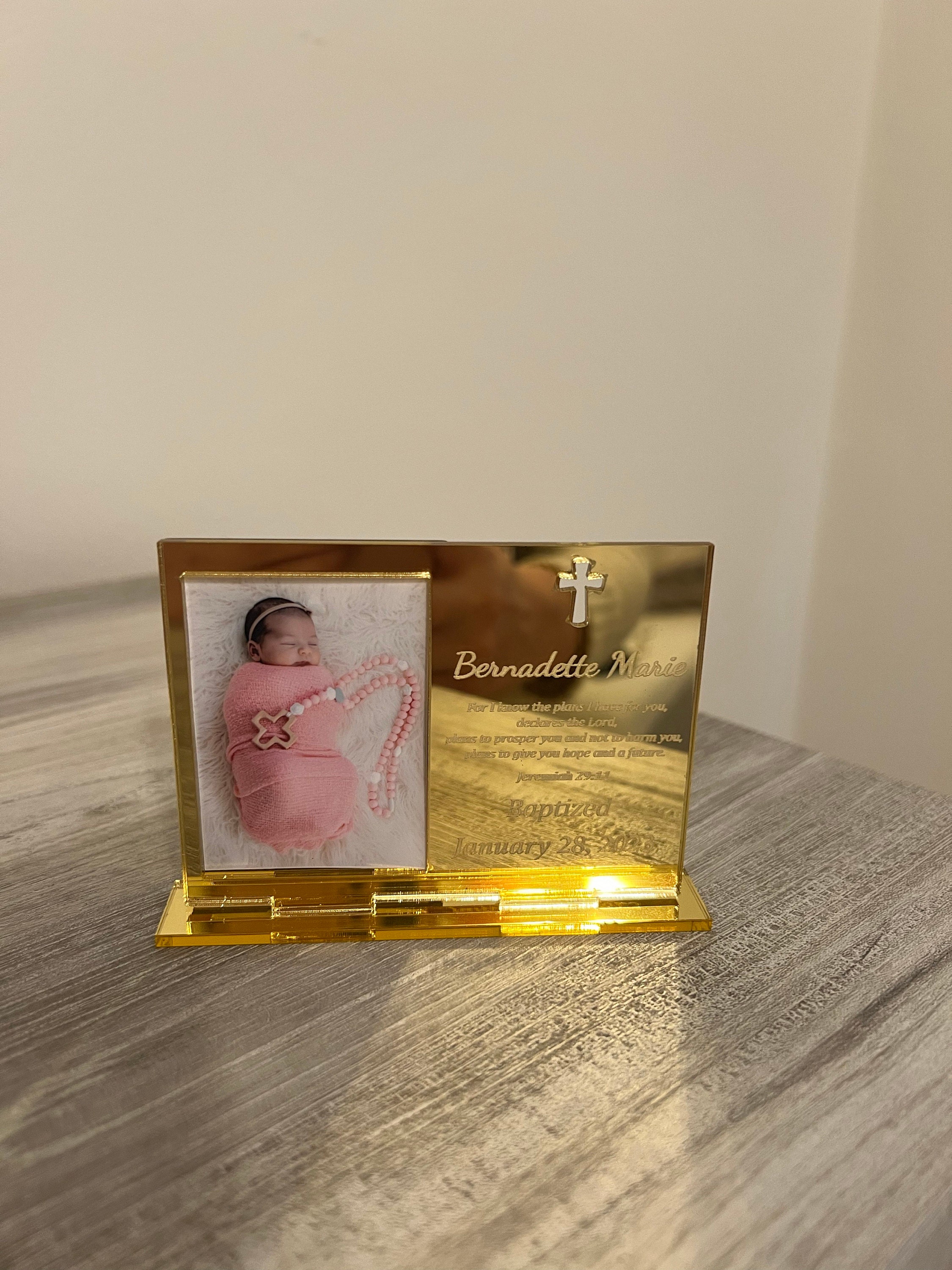 Personalized Baptism Favor, First Communion Favors, Christening Favors, Baptism Favor Girl and Boy, Baptism Photo Frame Stand, Mi Bautizo