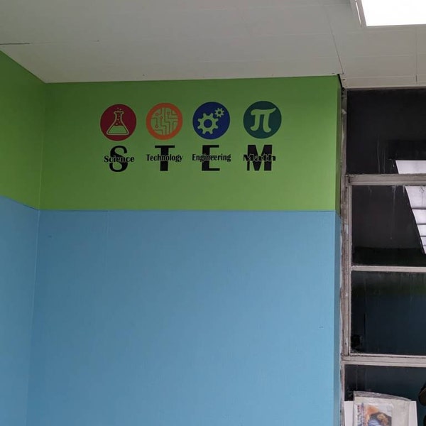 STEM STEAM School Wall Decal: Science, Technology, Engineering, Math - Etsy