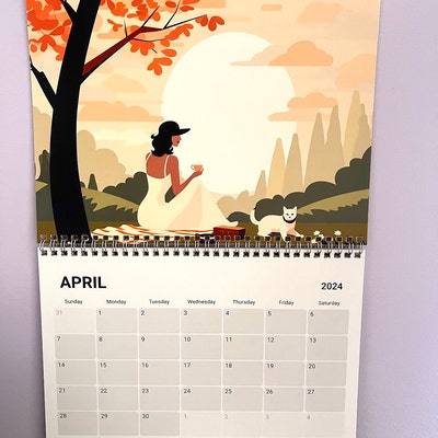 Kawaii Coffee Shops & Flower Boutique Calendar 2024 Kawaii Calendar ...