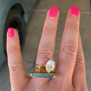 Customer photo from Kelli, Raw Crystal Ring Mystery Box! 3 Ring Set
