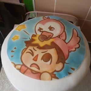 Flamingo Youtube Birthday Cake