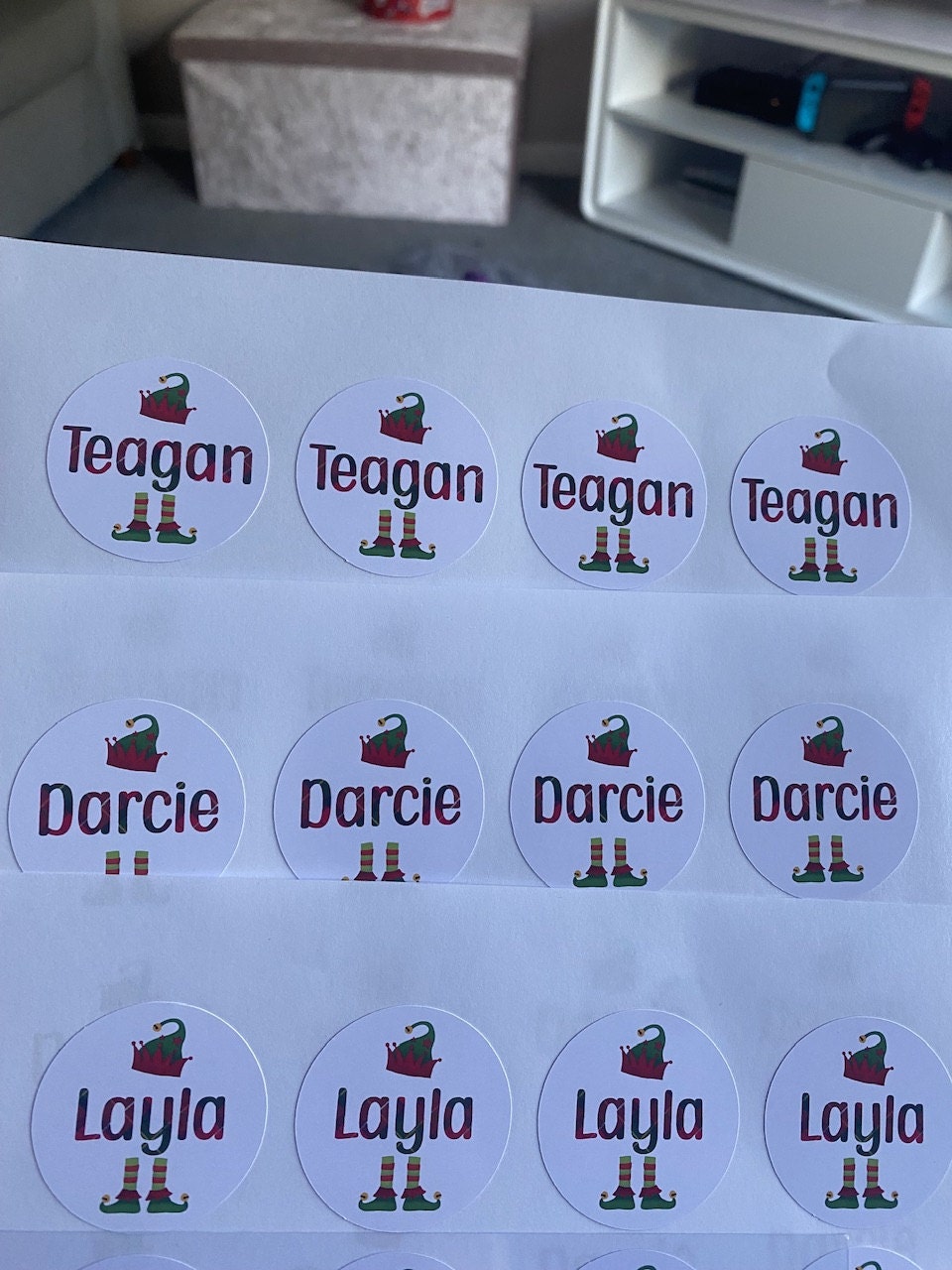 Personalised Elf Christmas Present stickers, christmas lettering, santa, Stickers, Gift, Labels, Christmas stickers