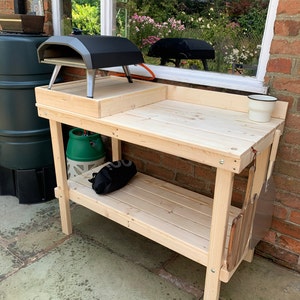 Outdoor Pizza Oven Table Ooni Table Sturdy u0026 Handmade in - Etsy