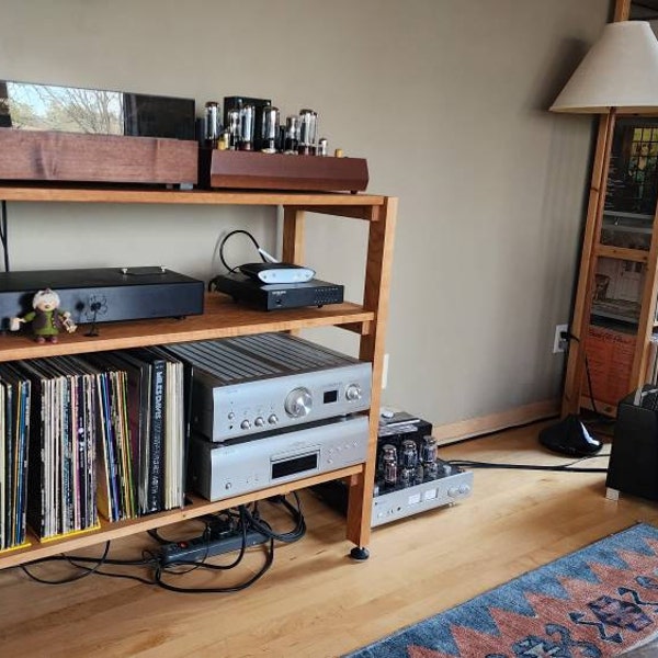 Audio Rack / Equipment Stand / Solid Hardwood / Completely Customizable ...