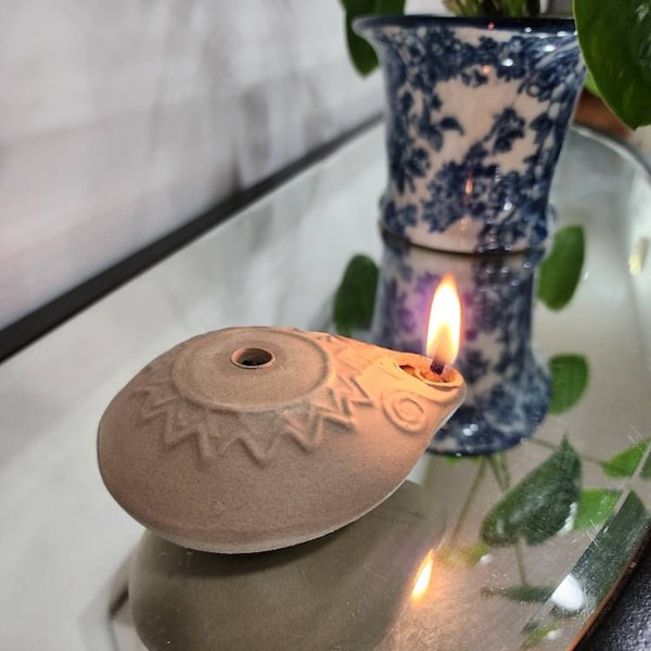 Ceramic Oil Lamp | Small Oil Lamp | Holy Land Oil Lamp | Home Decor ...